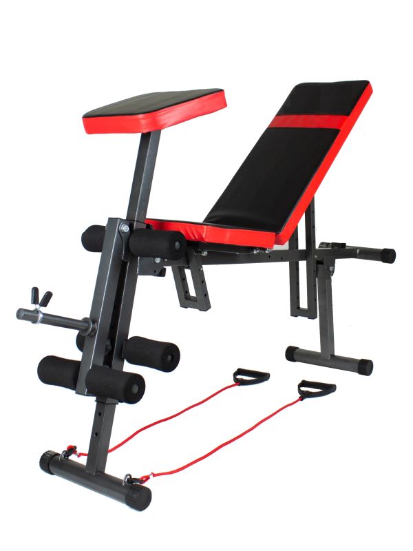 Abdominal bench AMETIST 49 PRO with desk