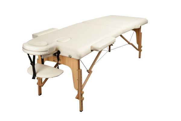 Massage table Atlas Sport folding 2-piece wooden 60 cm (beige; burgundy; brown; black)